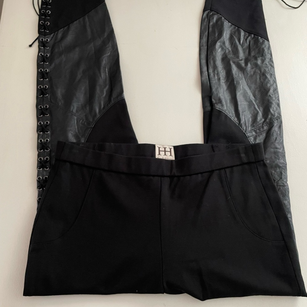 Haute Hippie Lace Up Leather Leggings Size M - Picture 15 of 15